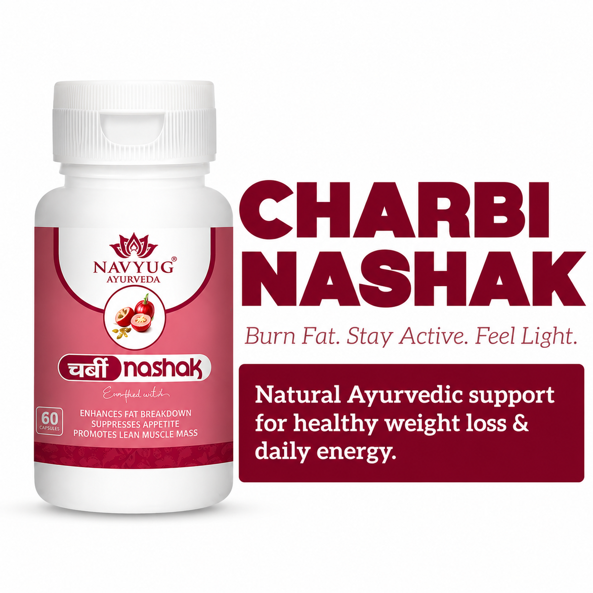 Charbi Nashak by Navyug Ayurveda – Natural Appetite Control & Fat Burn Supplement